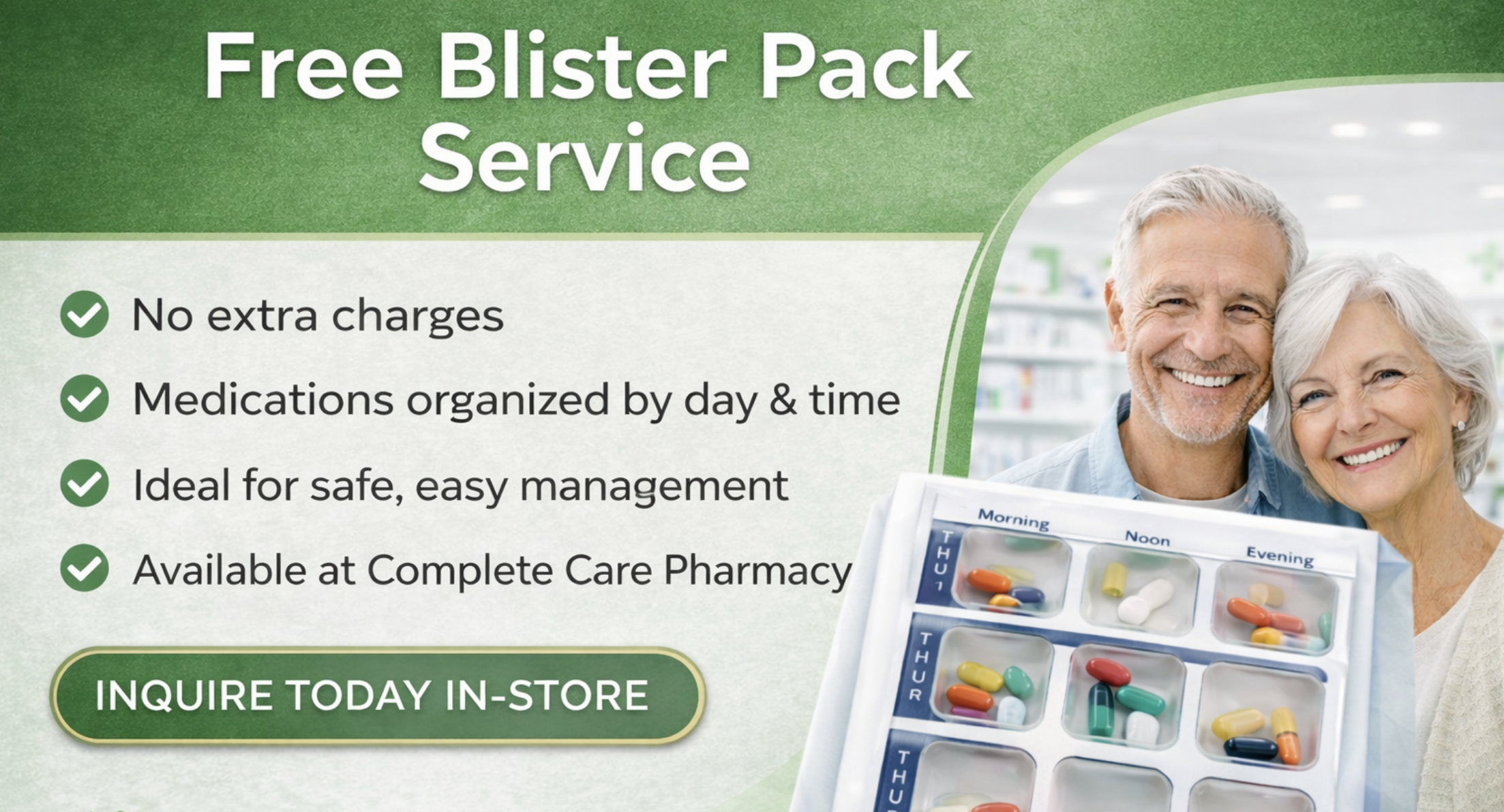 Free Blister Pack Service